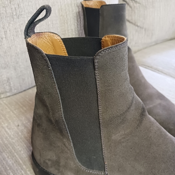 ORO LOS ANGELES brown Alpaca Suede Plain Chelsea Boots Chelsea Boots 11 - Picture 3 of 12